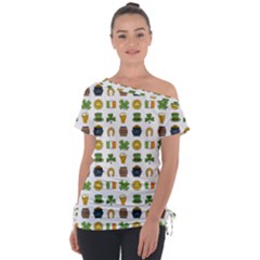 St Patricks Day Pattern Tie-up Tee