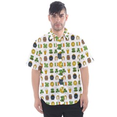 St Patricks Day Pattern Men s Short Sleeve Shirt