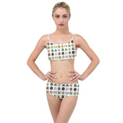 St Patricks Day Pattern Layered Top Bikini Set by Valentinaart