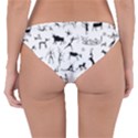 Petroglyph Runic Cavemen Nordic Black Paleo Drawings Pattern Reversible Hipster Bikini Bottoms View4