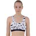 Petroglyph Runic Cavemen Nordic Black Paleo Drawings Pattern Back Weave Sports Bra View1