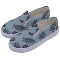 Tropical Pattern Kids  Canvas Slip Ons by LoolyElzayat