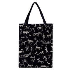 Petroglyph Nordic Beige And Black Background Petroglyph Nordic Beige And Black Background Classic Tote Bag by snek