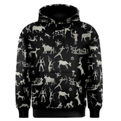 Petroglyph Nordic Beige And Black Background Petroglyph Nordic Beige And Black Background Men s Pullover Hoodie by snek