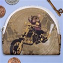 Funny Cute Mouse On A Motorcycle Horseshoe Style Canvas Pouch View1