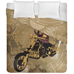 Funny Cute Mouse On A Motorcycle Duvet Cover Double Side (california King Size)