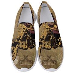 Funny Cute Mouse On A Motorcycle Men s Slip On Sneakers