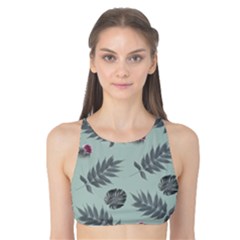 Tropical Pattern Tank Bikini Top by LoolyElzayat