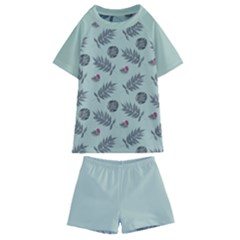 Tropical Pattern Kids  Swim Tee And Shorts Set by LoolyElzayat