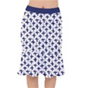 Pattern Ink blue navy Crosses Grunge Flesh And Navy Pattern Ink Crosses Grunge Flesh beige background Mermaid Skirt View1