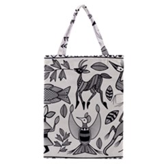 African Senufo Korhogo Tribal Ethnic Art Elements Vector Classic Tote Bag by BluedarkArt