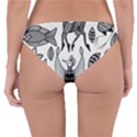 African Senufo Korhogo Tribal Ethnic Art Elements Vector Reversible Hipster Bikini Bottoms View4