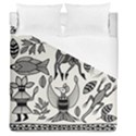 African Senufo Korhogo Tribal Ethnic Art Elements Vector Duvet Cover (Queen Size) View1