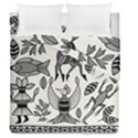 African Senufo Korhogo Tribal Ethnic Art Elements Vector Duvet Cover Double Side (Queen Size) View1