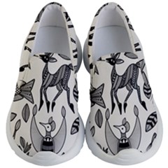 African Senufo Korhogo Tribal Ethnic Art Elements Vector Kids  Lightweight Slip Ons by BluedarkArt