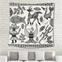 African Senufo Korhogo Tribal Ethnic Art  Square Tapestry (Large) View2