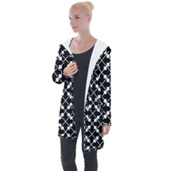 Black And White Fantasy Longline Hooded Cardigan