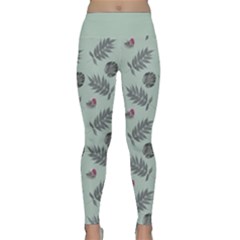 Tropical Pattern  Lightweight Velour Classic Yoga Leggings by LoolyElzayat