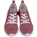 Living Coral Diagonal Stripes Women s Lightweight Sports Shoes View1