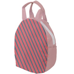 Living Coral Diagonal Stripes Travel Backpacks by LoolyElzayat