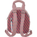 Living Coral Diagonal Stripes Travel Backpacks View2