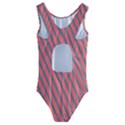 Living Coral Diagonal Stripes Kids  Cut-Out Back One Piece Swimsuit View2