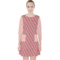 Living Coral Diagonal Stripes Pocket Dress View1