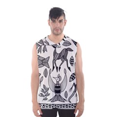 African Senufo Korhogo Tribal Ethnic Art  Men s Basketball Tank Top by BluedarkArt