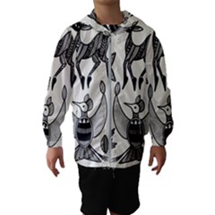 African Senufo Korhogo Tribal Ethnic Art  Kids  Hooded Windbreaker by BluedarkArt