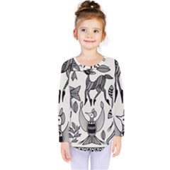 African Senufo Korhogo Tribal Ethnic Art  Kids  Long Sleeve Tee