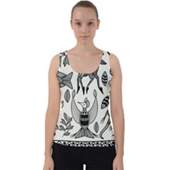 African Senufo Korhogo Tribal Ethnic Art  Velvet Tank Top by BluedarkArt