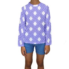 Textile Cross Seamless Pattern Kids  Long Sleeve Swimwear by Pakrebo