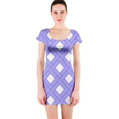 Textile Cross Seamless Pattern Short Sleeve Bodycon Dress by Pakrebo