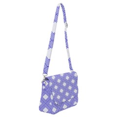 Textile Cross Seamless Pattern Shoulder Bag With Back Zipper