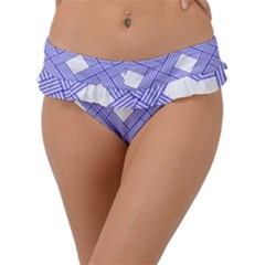 Textile Cross Seamless Pattern Frill Bikini Bottom