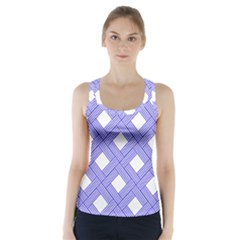 Textile Cross Seamless Pattern Racer Back Sports Top by Pakrebo