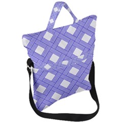 Textile Cross Seamless Pattern Fold Over Handle Tote Bag by Pakrebo