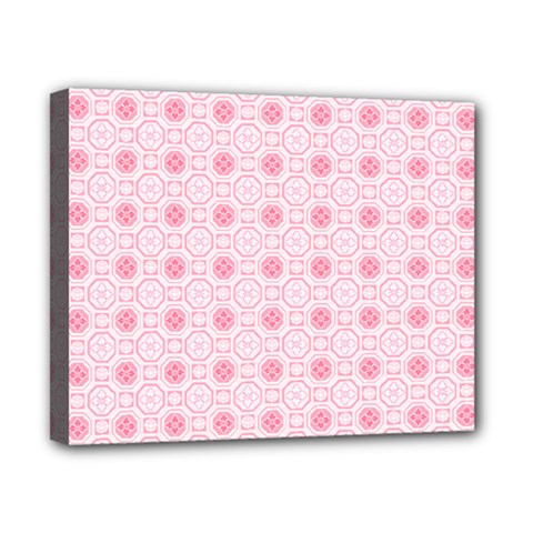 Traditional Patterns Pink Octagon Canvas 10  X 8  (stretched) by Pakrebo