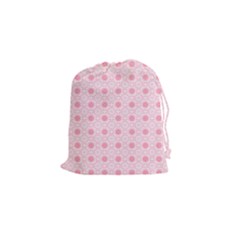 Traditional Patterns Pink Octagon Drawstring Pouch (small) by Pakrebo