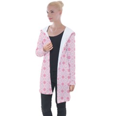 Traditional Patterns Pink Octagon Longline Hooded Cardigan