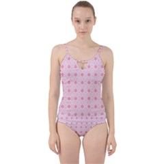 Traditional Patterns Pink Octagon Cut Out Top Tankini Set by Pakrebo