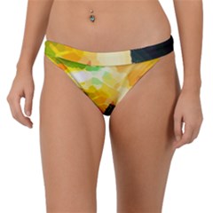 Forest Trees Nature Wood Green Band Bikini Bottom by Pakrebo