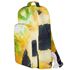 Forest Trees Nature Wood Green Double Compartment Backpack by Pakrebo