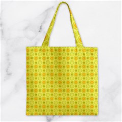 Traditional Patterns Chrysanthemum Zipper Grocery Tote Bag by Pakrebo