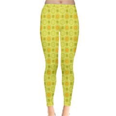 Traditional Patterns Chrysanthemum Inside Out Leggings by Pakrebo