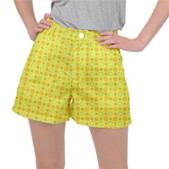 Traditional Patterns Chrysanthemum Stretch Ripstop Shorts