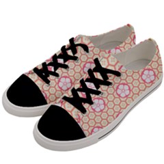 Floral Design Seamless Wallpaper Men s Low Top Canvas Sneakers by Pakrebo