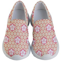 Floral Design Seamless Wallpaper Kids  Lightweight Slip Ons by Pakrebo