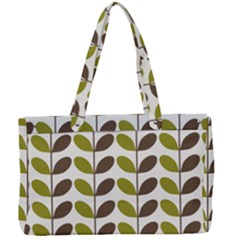 Leaf Plant Pattern Seamless Canvas Work Bag