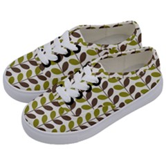 Leaf Plant Pattern Seamless Kids  Classic Low Top Sneakers by Pakrebo